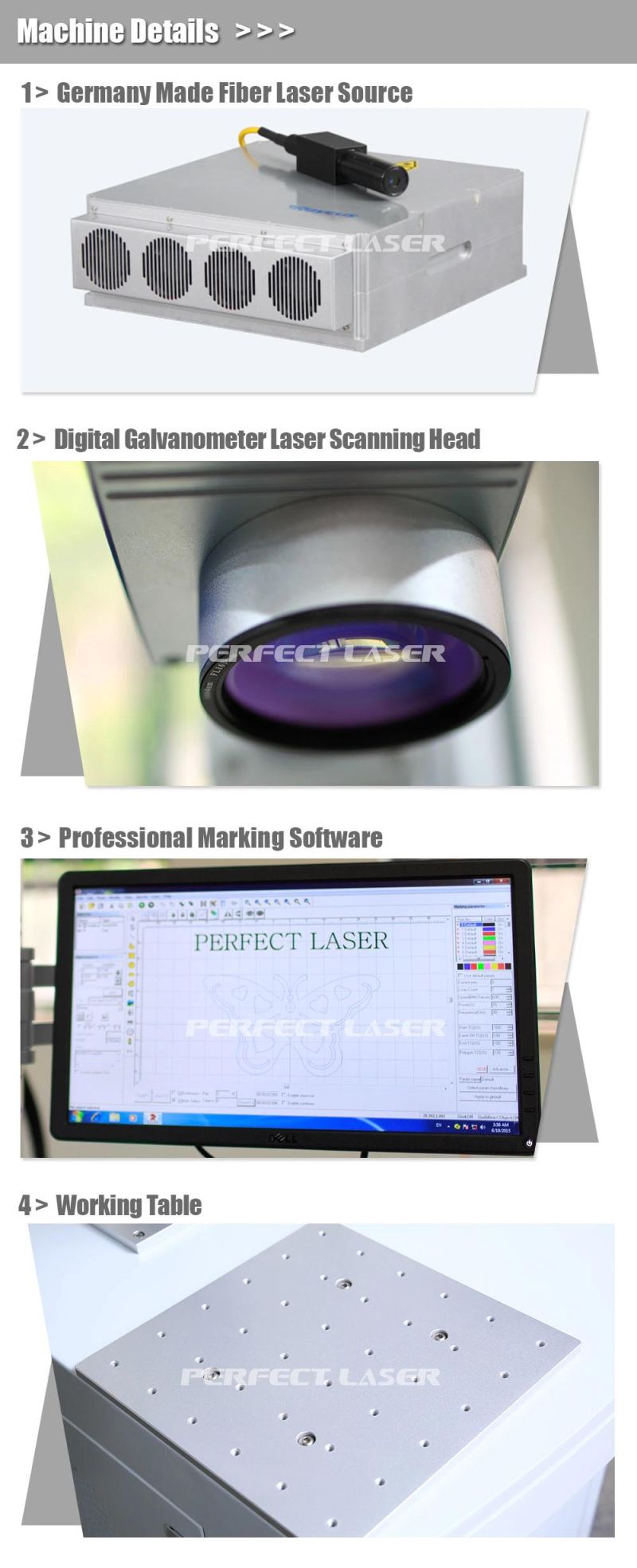 20W 30W 50W Carbon Steel Fiber Laser Marking Machine