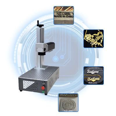 Raycus 20W 30W 50W 3D Mini Metal Portable Fiber Laser Marking Machine Online Flying