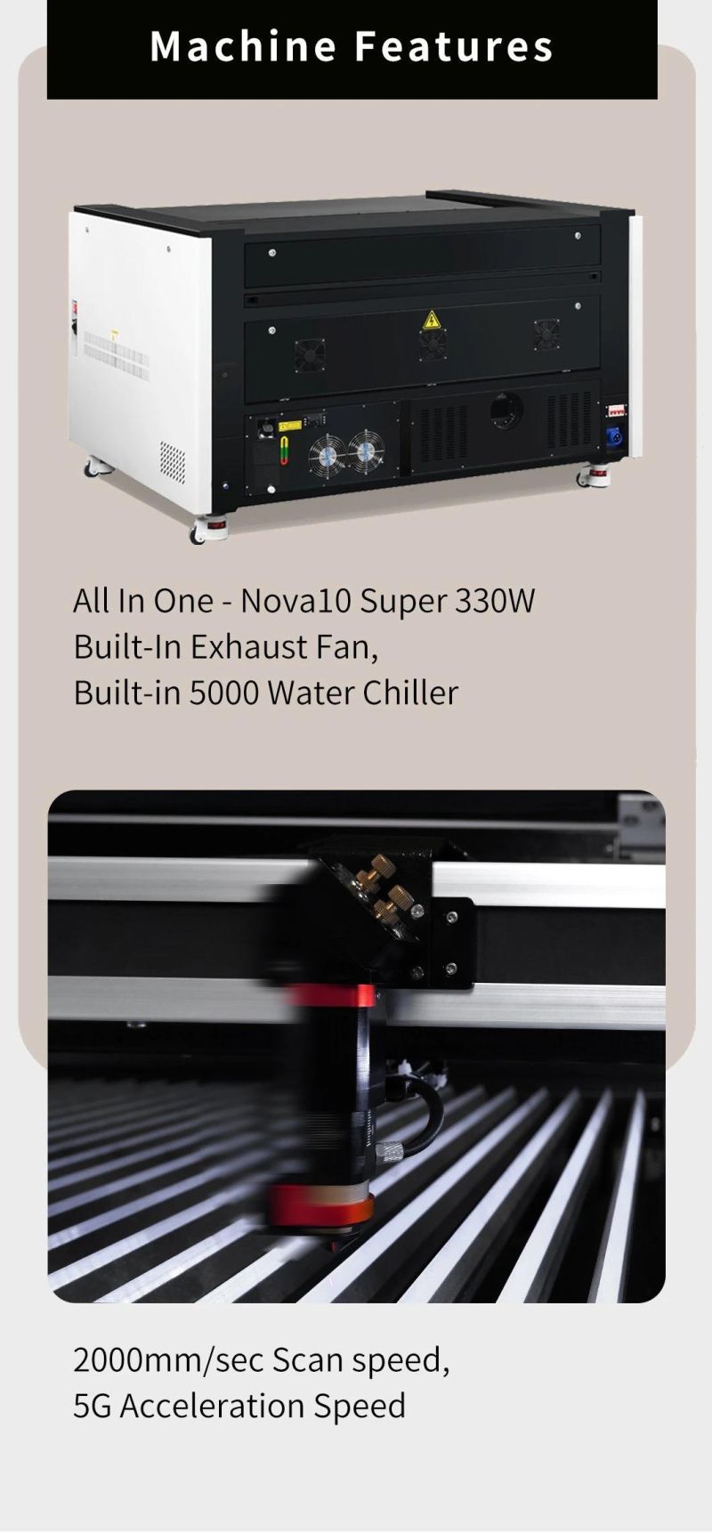 Newest Laser Subsurface Engraving Machine 80W 100W RF30W/60W 1070 for Wood Acrylic Glass Plastic Leather with Integrated Autofocus WiFi Lightburn Software