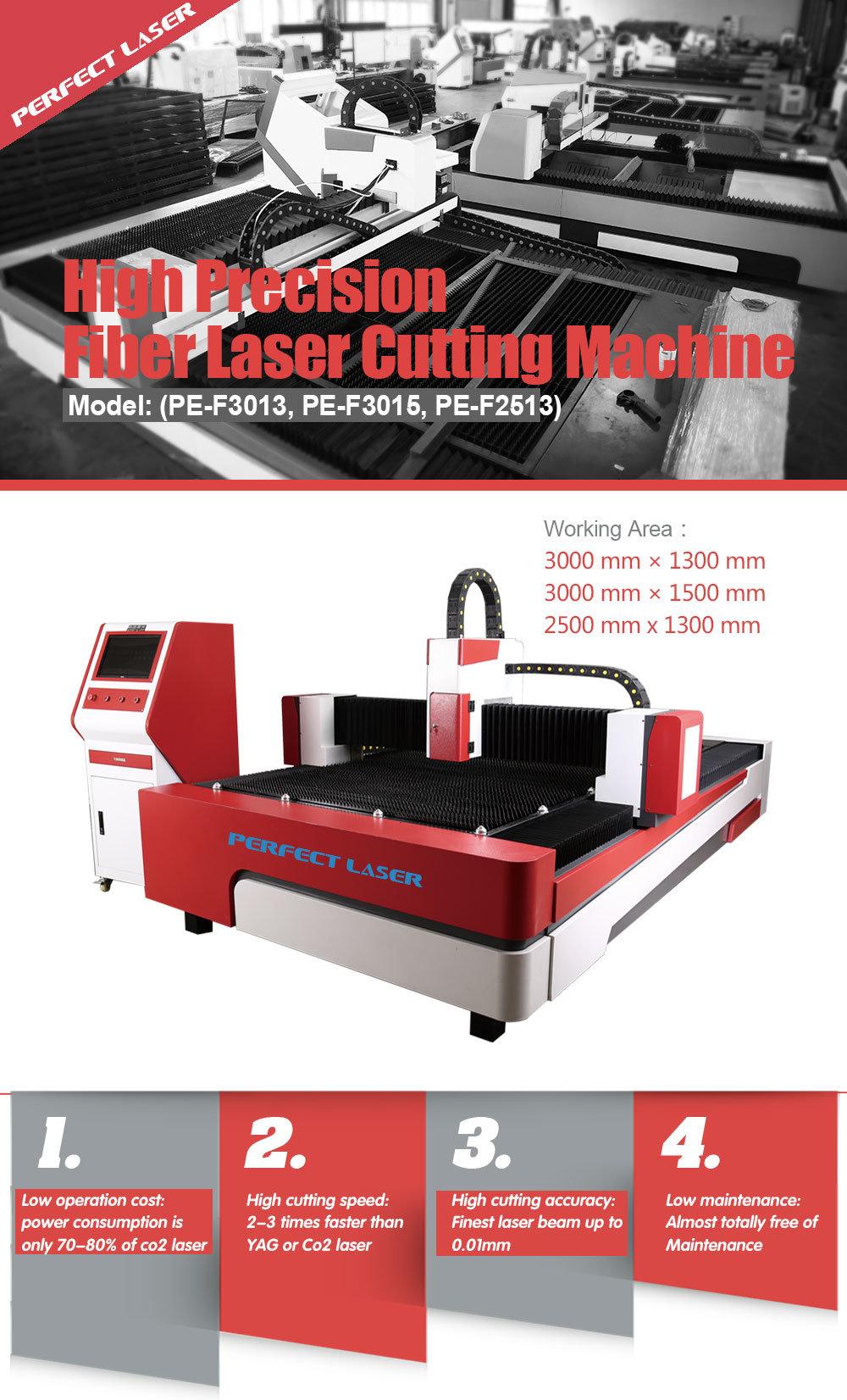 300W 500W 1000W High Precision Steel Fiber Laser Metal Cutting Machine