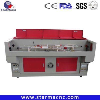 Shandong Manufacturer 1610 1810 Double Head Fabric Cloth Wood CO2 Laser Cutting Machine