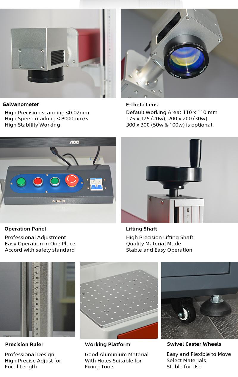 Fiber Laser Marker Diamond Laser Engraving Machine with Aircooling for Sale