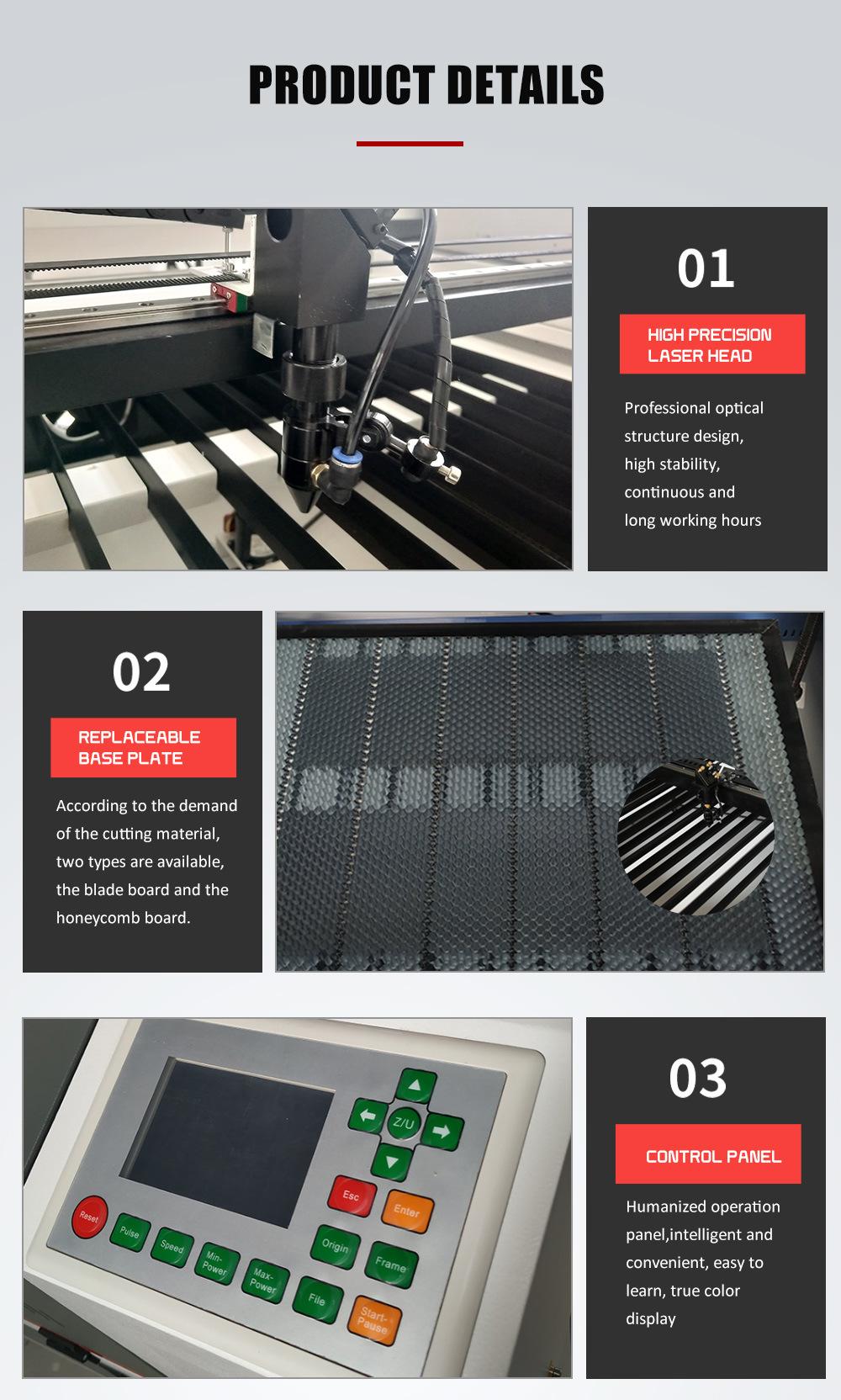 80W/100W Ruida Laser Engraver Cutter Machine Desktop 6090 Ruida System 900*600mm