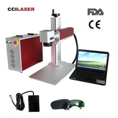 Mini Handheld Fiber Laser Marking Machine with Galvo Scanner for Metal Plastic Logo Engraving Application
