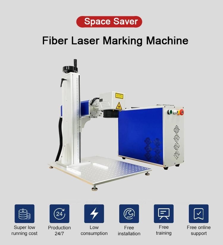 Hispeedlaser Split Type Metal Fiber Laser Marking Machine for Hardware Accessories
