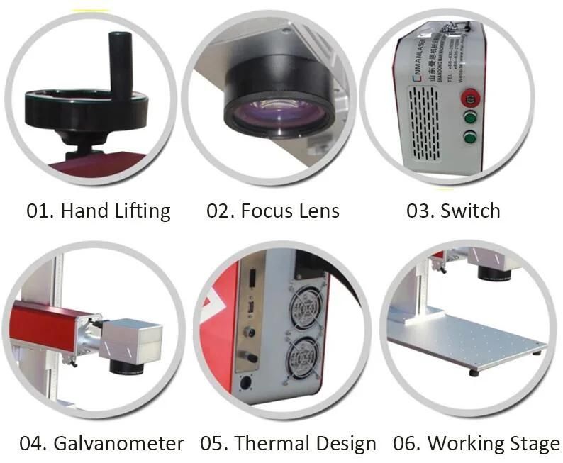 20W Portable PVC Wire Fiber Metal Laser Marking Printing Machine