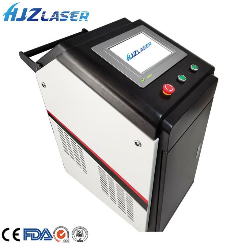 Portable Manual 100W 500W 1000W Laser Cleaning Machine Price Laser Rust Remover Machine Price for Metal Steel Mold Removal Painting/Oxide Film/Glue