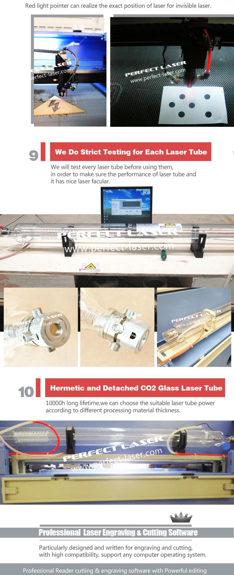 CO2 Laser Cutting Machine for Wood PVC MDF PMMA