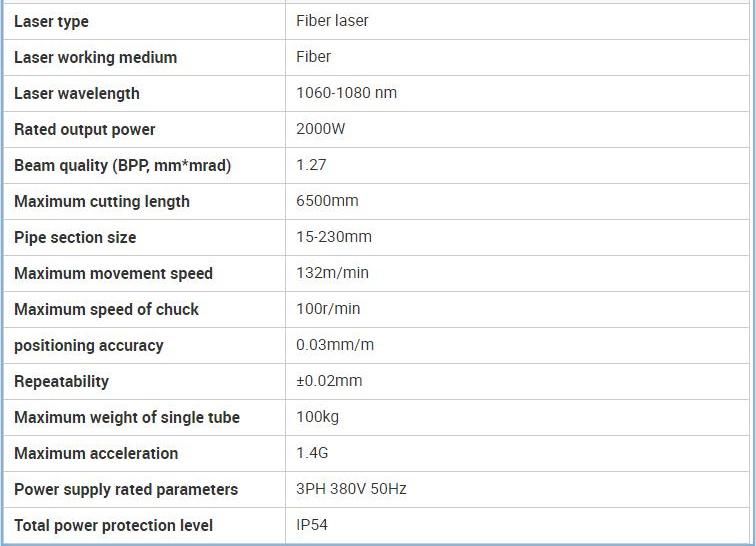 Professional Tube Fiber Laser Cutting Machine Price for Ss CS Aluminum Copper Pipe