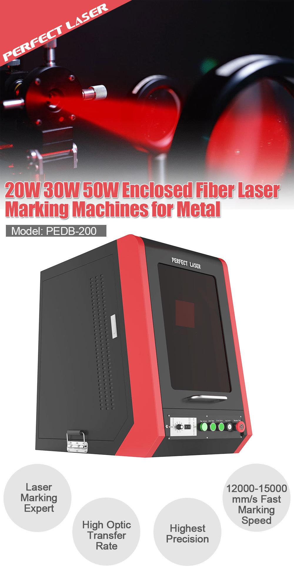 Full Enclosed 20W 30W 50W Fiber Laser Marking Machine