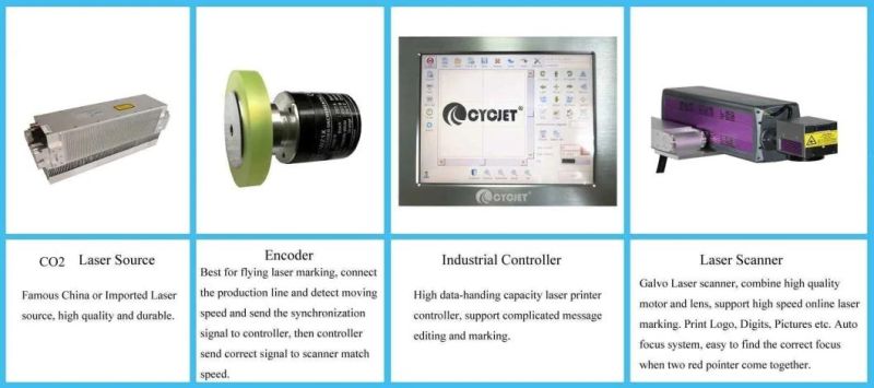 Cycjet LC30f CO2 Fly Laser Marking Machine for Cosmetic Box