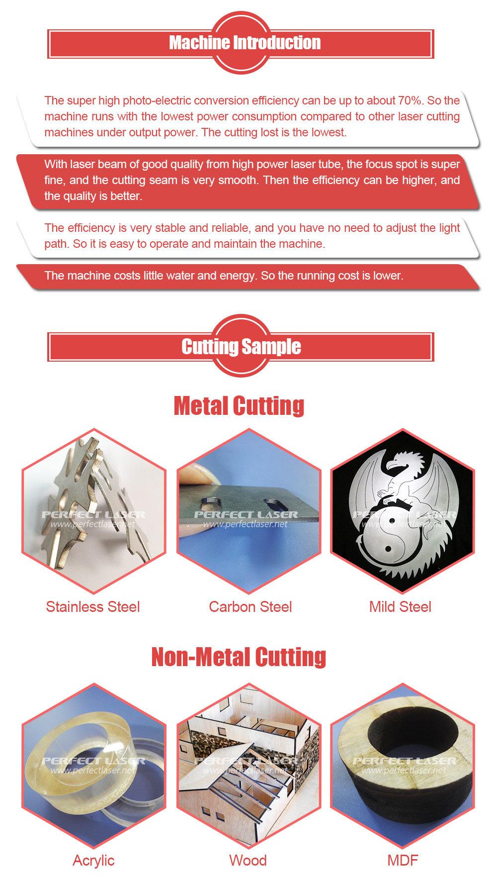 Pedk-130250m 300watts 1325 Mixed Metal Non-Metals CO2 Laser Cutting Machine