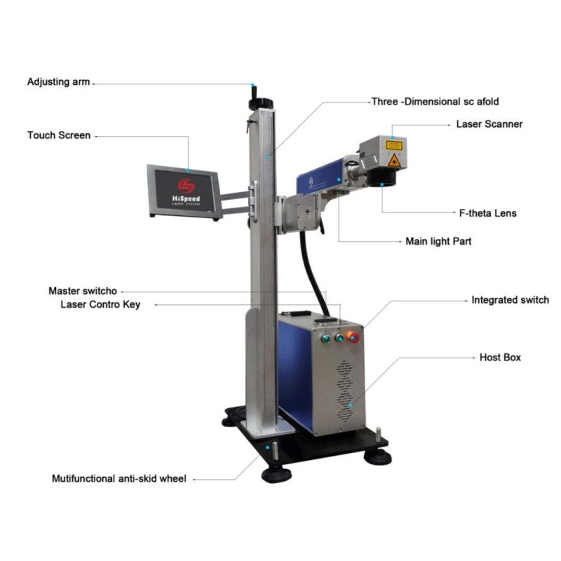 Monthly Deals Online Fly Laser Marking Machine Laser Coding Machine Laser Printer with Conveyor Belt for PVC PPR HDPE Pipe Production