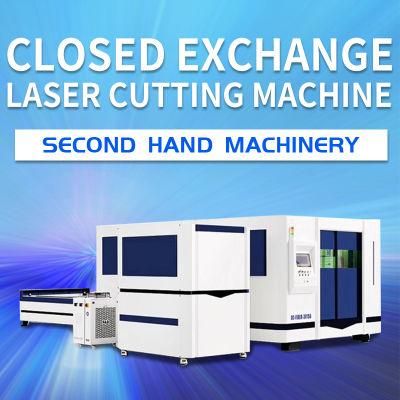 Second-Hand Machine Fiber CNC Laser Cutting Equipment with Closed Type Exchange Worktable Equipment for Industrial Use