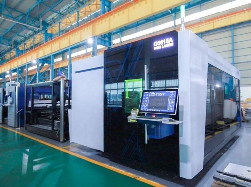New Full Cover Fiber Laser Cutting Machine with Rotary and Exchange Table 1500W to 8kw for CS Ss Steel Sheet Plates