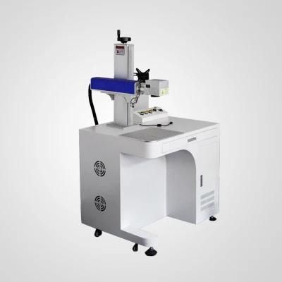 20W 30W 50W CNC Plastic Metal Printing Engraving Machine 3D Logo Fiber Laser Marking Machine with Rotary Price
