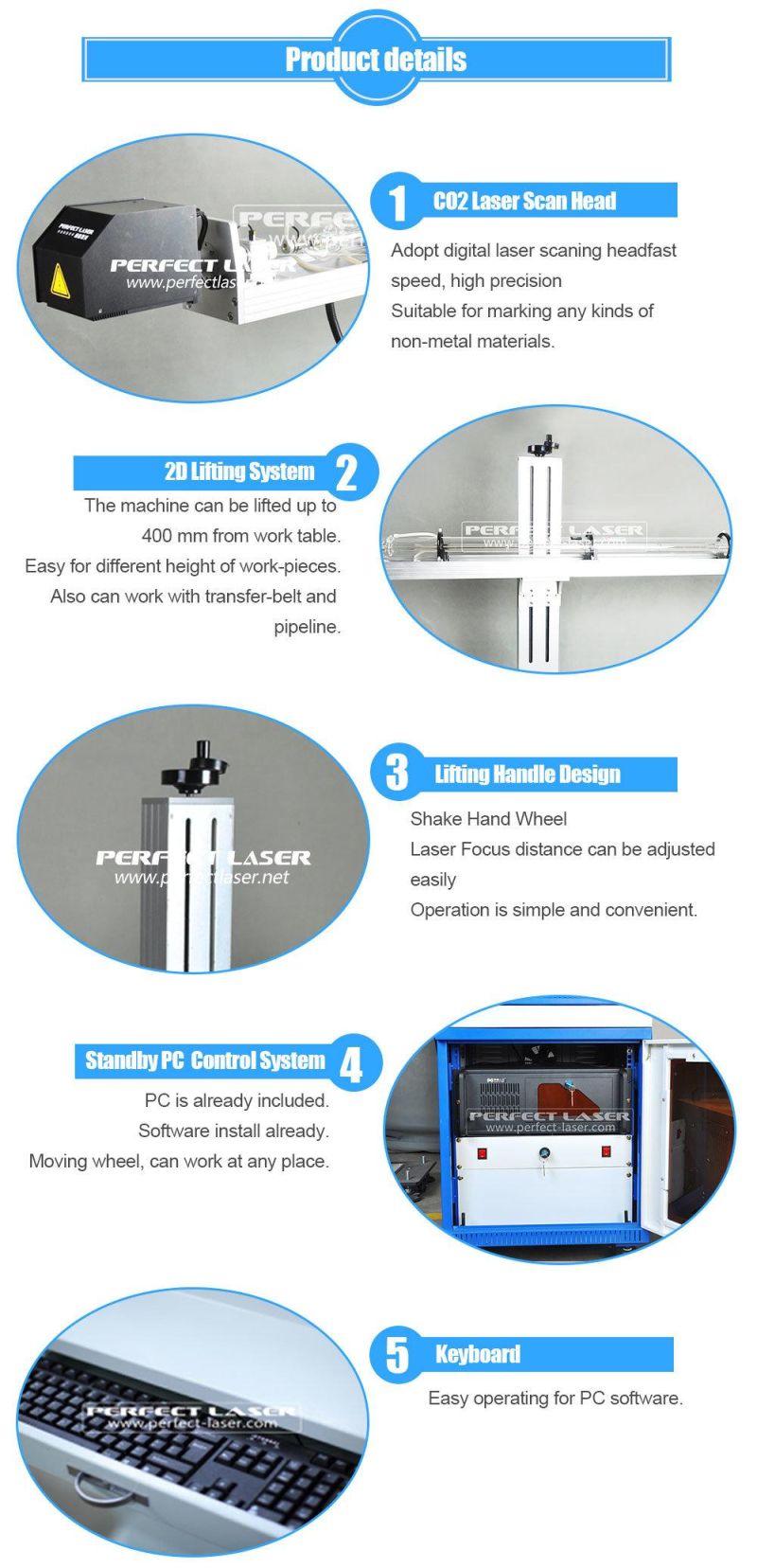 Flying CO2 Laser Marking Machine for Leather Pet Bottle Water Bottle
