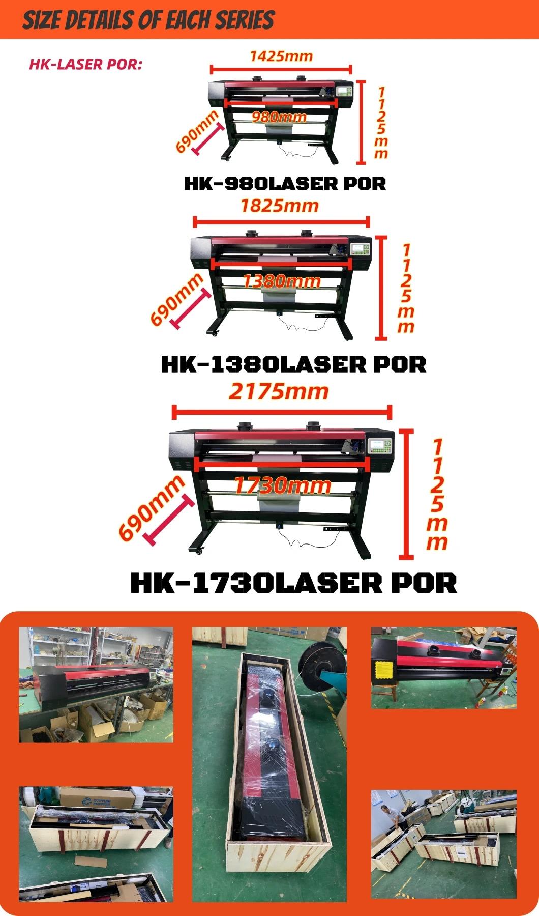 1380mm Auto Contour 3m CCD Real Camera Laser Cutting Plotter to Cut Hard Material Stickers with Knife and Laser Head