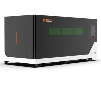 2021 New Raycus Ipg Optional 1500W 1000W 2kw 3kw A3015 CNC Single Table Fiber Laser Cutting Machine with Safe Cover and Camera Price