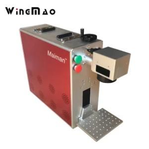 20W Mini Portable Raycus Fiber Laser Source Laser Marking Engraving Printing Machine