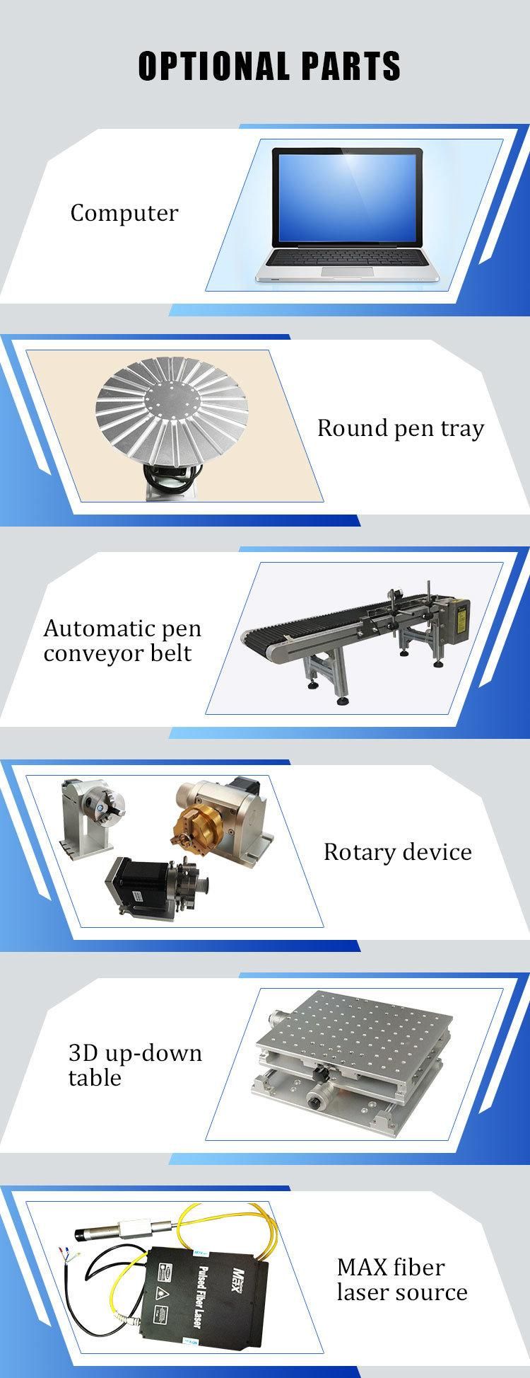 Economical Model 30W Mini Markup Fiber Machine for Aluminum Golden Silverware Copper PVC ABS