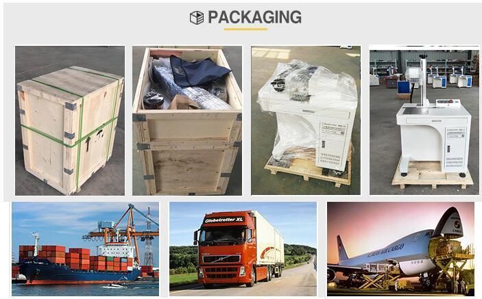 Computer Enclosed Cabinet Fiber Laser Marking Machine for Metal Tag