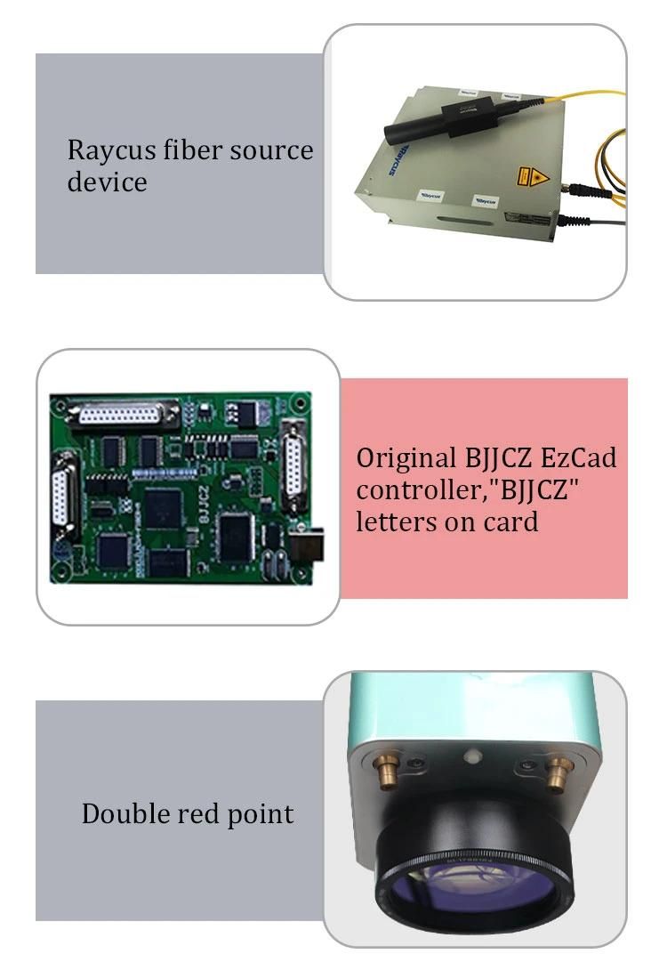 Desktop Fiber Laser Marking Machine Laser Marker Raycus Source for Metal and Non-Metal