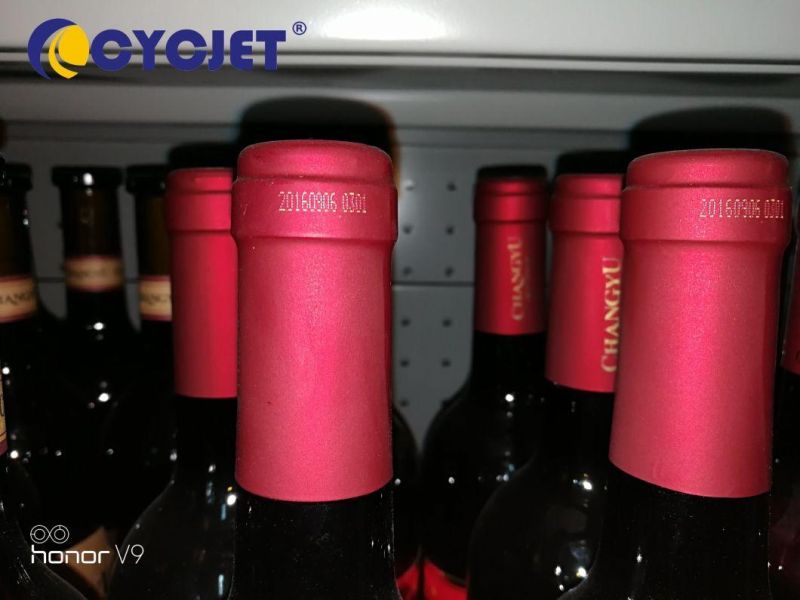 Cycjet CO2 Fly Laser Marking Machine for Bottle of Red Wine
