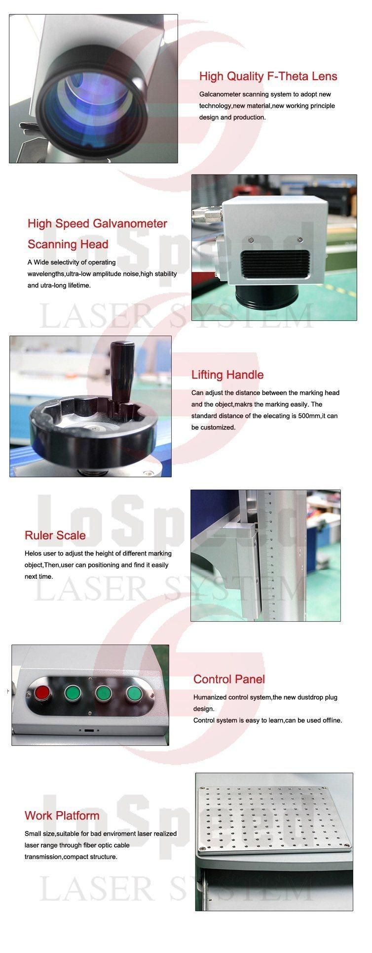 Lospeed PVC PP Pet PS Nonmetal Material Printing 20W 30W 50W Flying Type CO2 Laser Marking Machine for Plastic Bottles Online Production