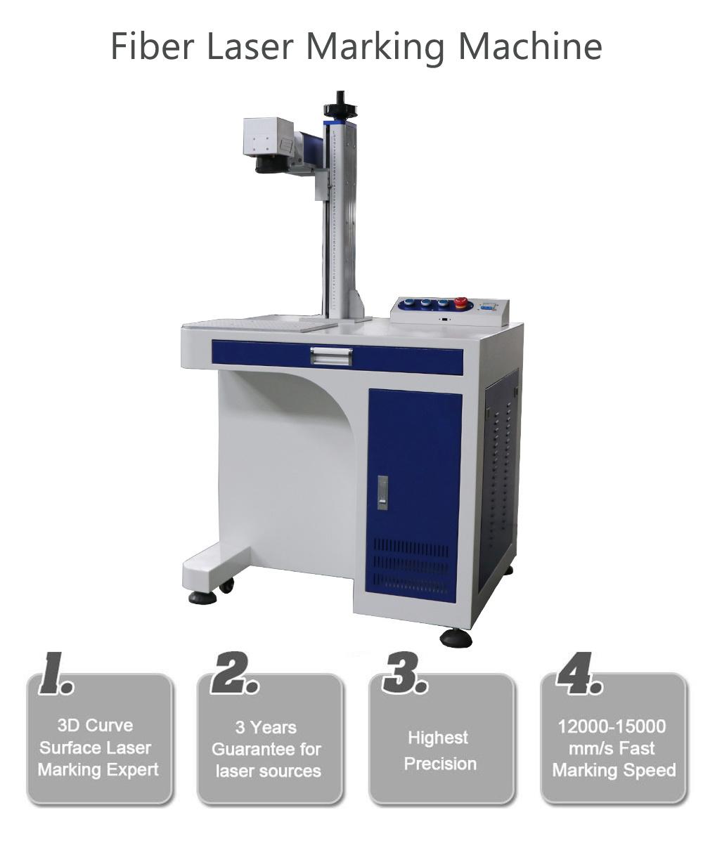 Factory Price Metal Jewelry Logo 100W Desktop Fiber Laser Marking Machine