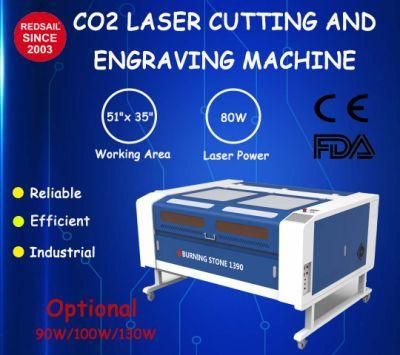 CE Certifited Reci 80W Ruida 51.2&quot;*35.4&quot; CNC Laser Engraving and Cutting Machine for Wood Acrylic