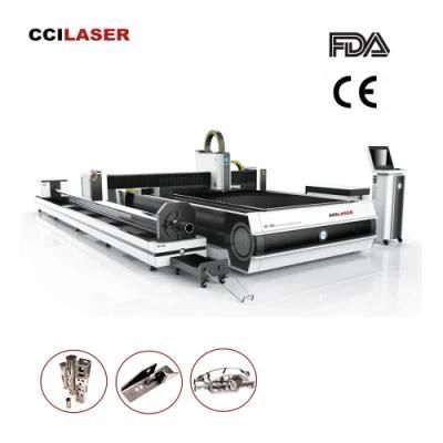 Industrial Laser Equipment Raycus / Ipg Plate and Tube CNC Fiber Laser Cutting Machine with Rotary Device