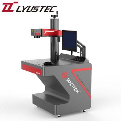 Lyustec 30W Memory Card Gun Fiber Laser Marking and Engraving Machine for Pigeon Ring