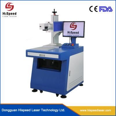 Hispeed 20W 30W CO2 Metal Tube Laser Marking Machine for Wood Leather / Laser Printing on Glass