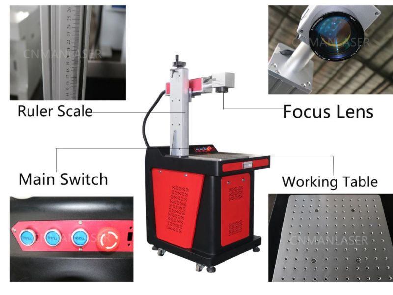 30W Portable Optical Fiber Laser Marking Machine for Ceramic Resin
