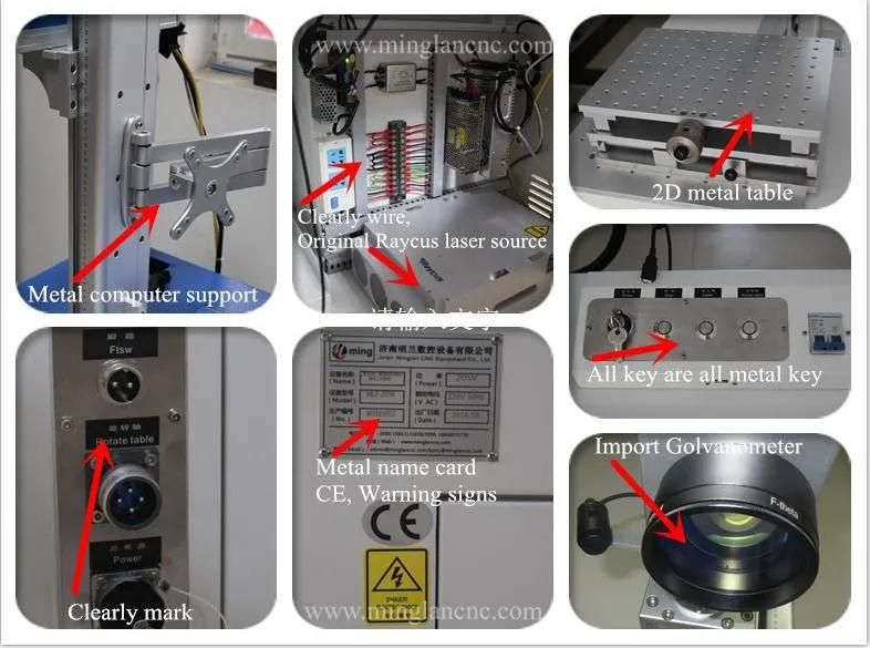 10W 20W 30W 50W 60W 70W 80W 100W Deep Engraving/Fiber Laser Marking Machine/Metal Cutting Machine on Metal