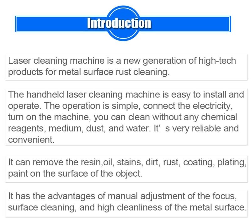 Handheld 100W 200W Industrial Laser Metal Cleaning Derusting Machine