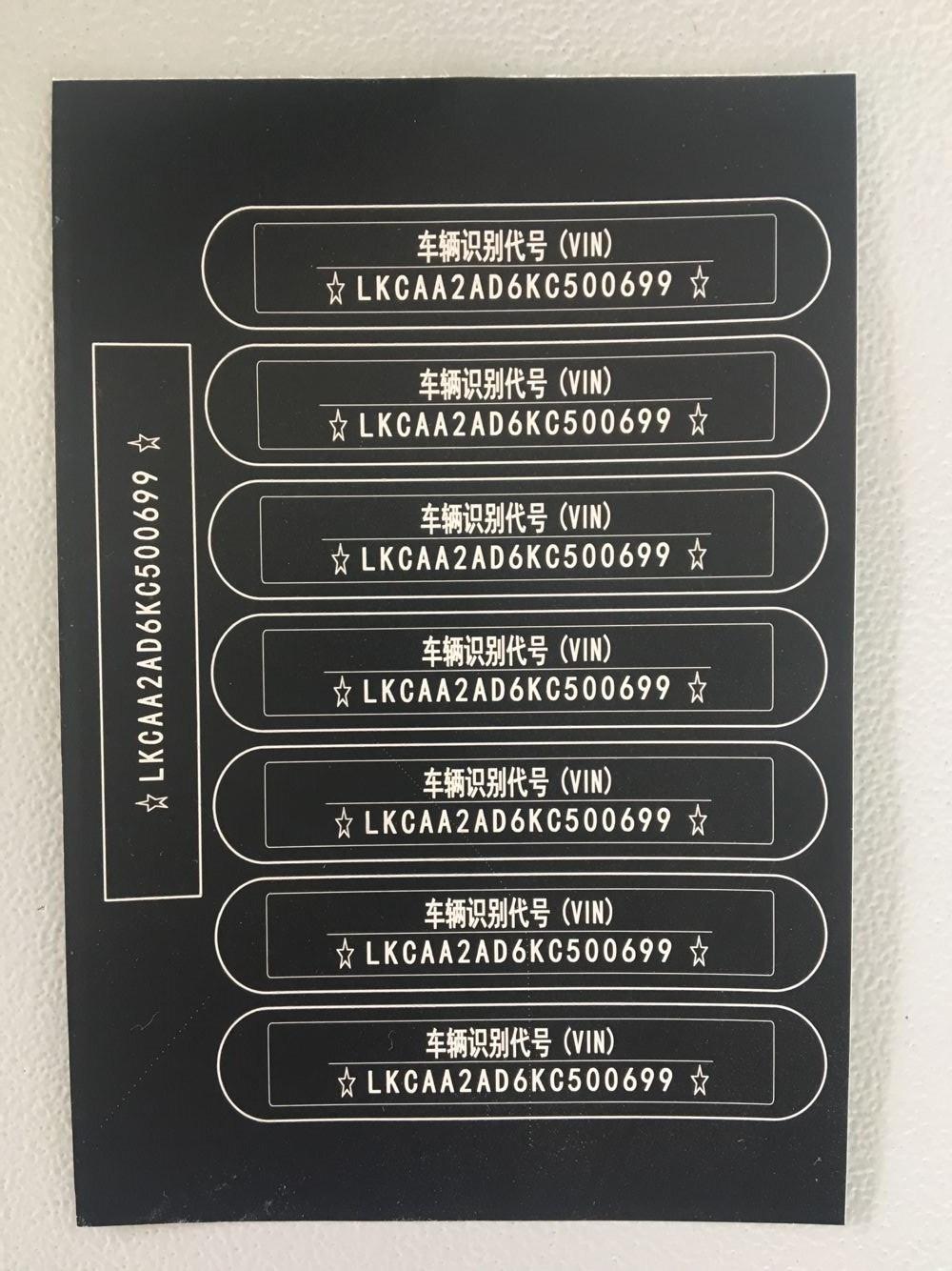 Flexible Label Laser Marking Machine for Vin Code Labels