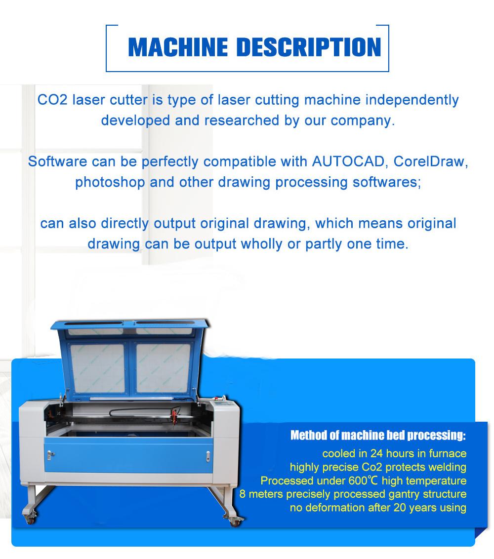 Fast Speed CO2 Laser Cutting Machine 80W Cm1390e MDF Cutting Machine
