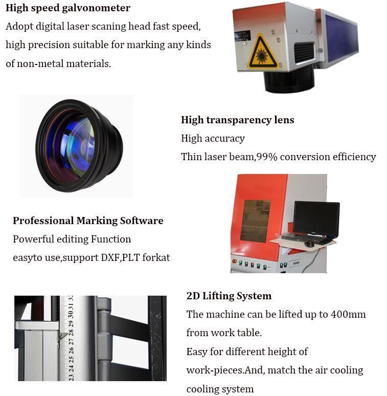 Metal Laser Printing Marking Machine Fiberco2