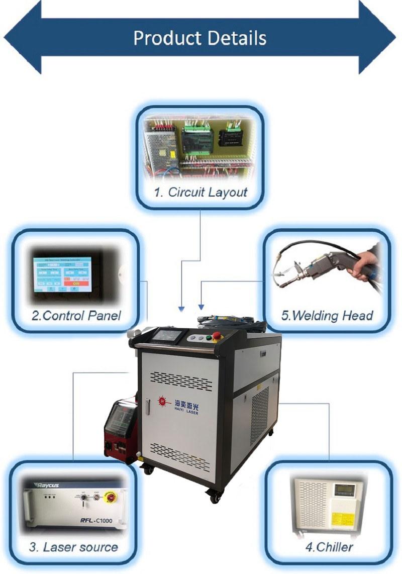 China Factory Price Hand-Held Laser Welding Machine for Metal Auto Parts 1kw 2kw