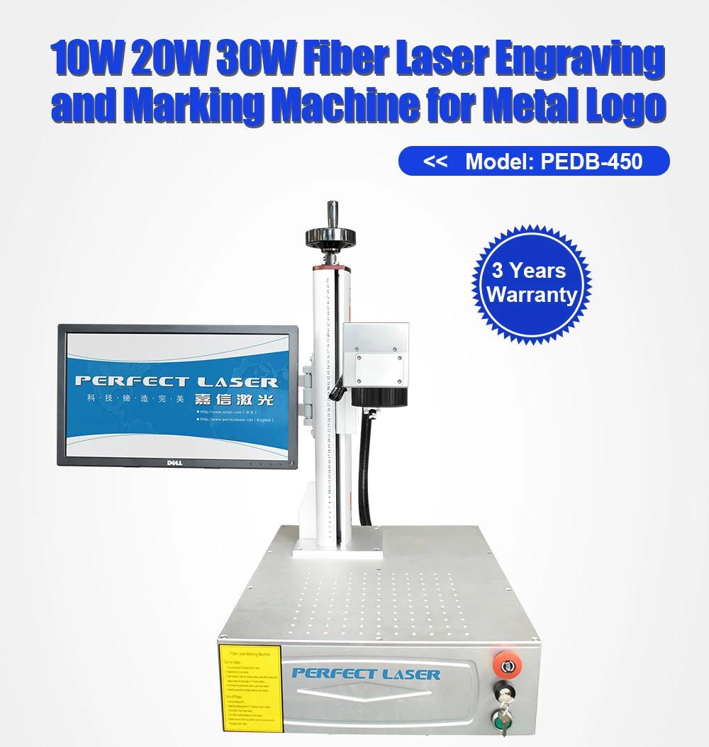 Portable Small Fiber Laser Marking Engraving Machine with PC