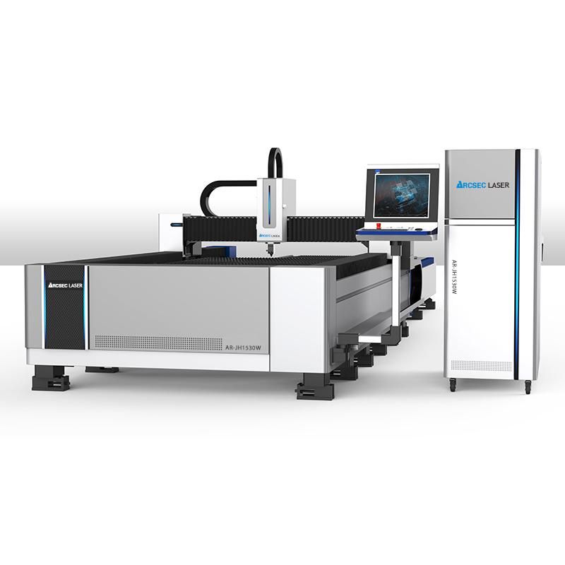 Integrated Two Working Tables Machine Cutting Metal Steel Sheet Plate Fiber Laser Cutter