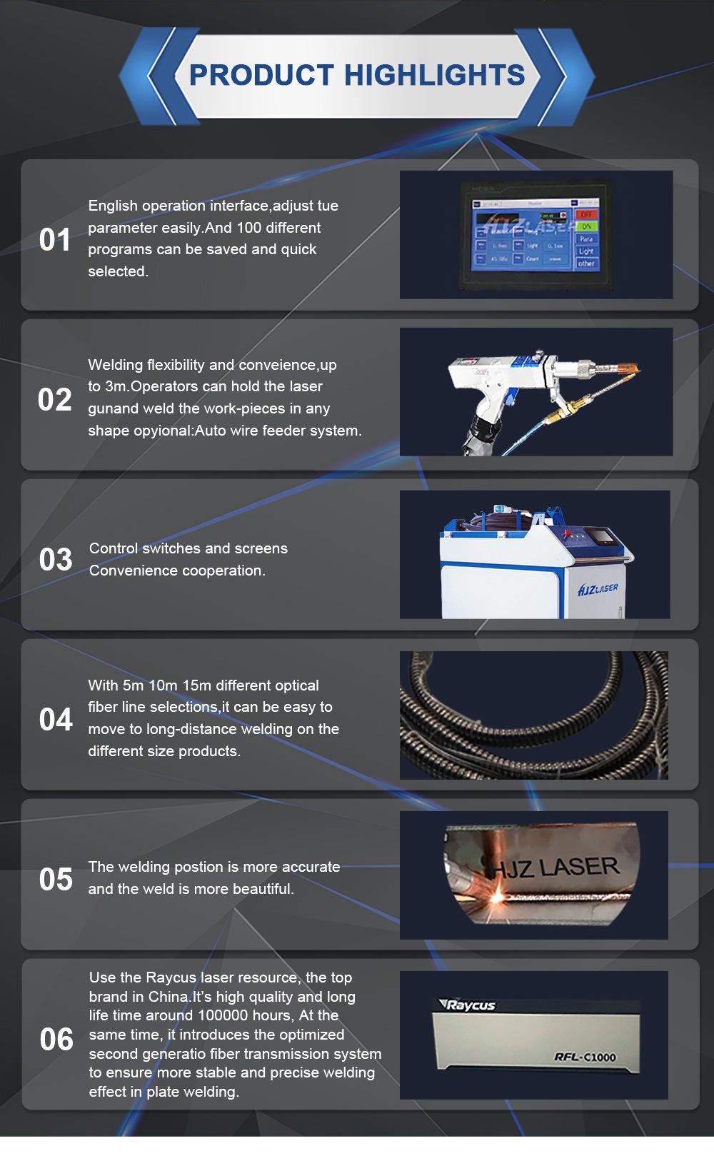 Raycus 1000W Handheld Fiber Laser Welding Machine for Stainless Steel