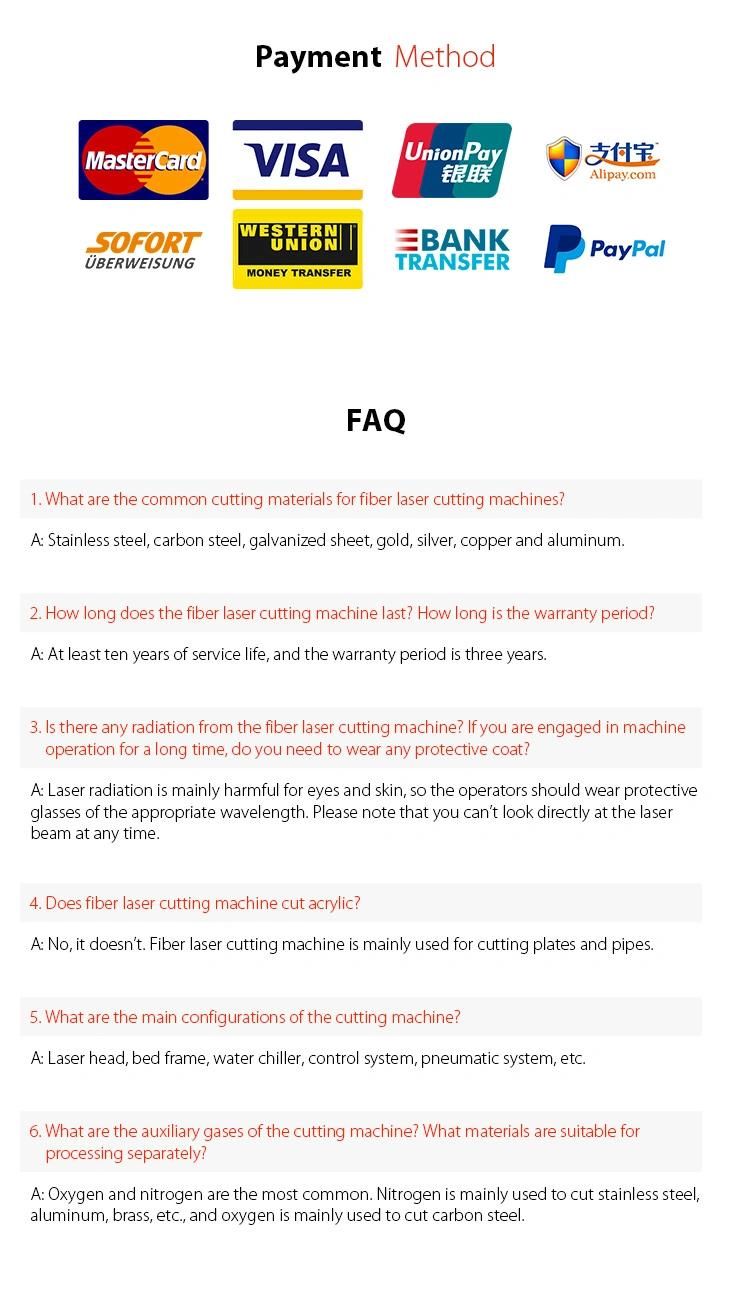 Dual Use Machine Factory 1000 W 4000W Sheet and Tube Metal Fiber Laser Cutting Machine for Carbon Steel Stainless Steel Aluminum Brass with Cheap Price