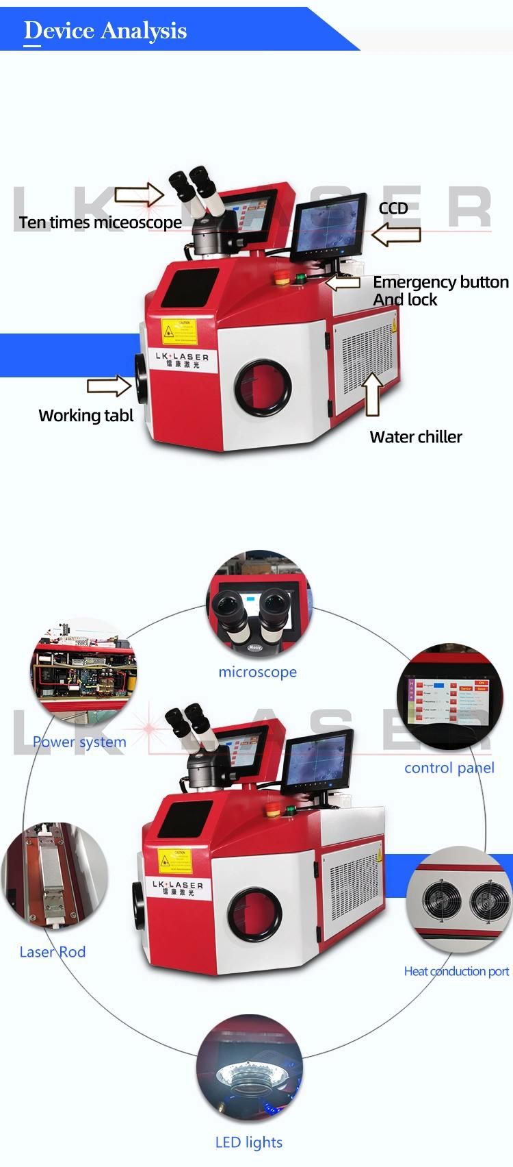 Automatic Portable Jewelry Welding Machine Jewellery Soldering Machine Mini Portable Fiber Laser Welder Gold Silver Titanium Metal Rings Necklace Spot Solder