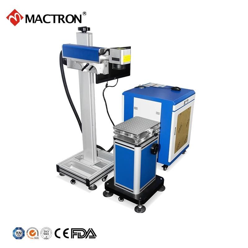Industrial Desktop Fiber Laser Marking Machine 30W Laser Printer for Pipe