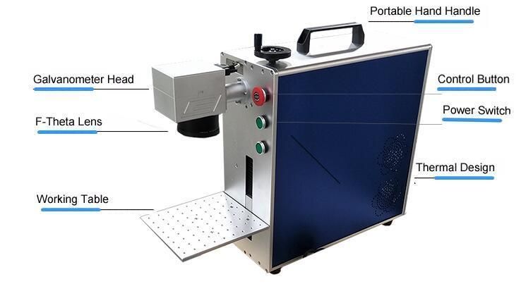 Jewelry Ring Metal Laser Marking Machine with Rotary Devices
