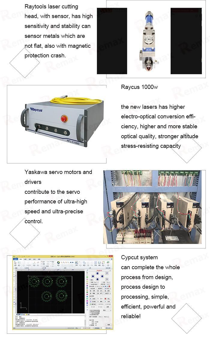 1530/1325/2030/2060 Fiber Laser Cutting Machine for Metal Ipg Raycus