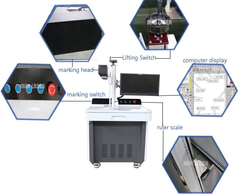 50W Teeltek 3D Dynamic Focusing Vibration Mirror Fiber Laser Marking Equipment for Metal